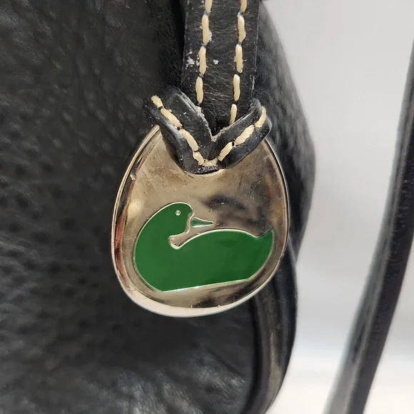 Dooney & Bourke Black Leather Shoulder Bag - Picture 4 of 14